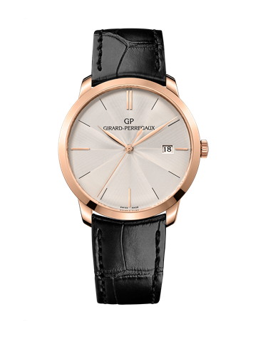Girard-Perregaux 1966 38 Pink Gold Silver Alligator