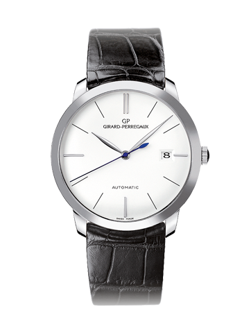 Girard-Perregaux 1966 38 White Gold Silver Alligator