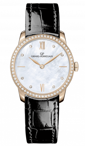 Girard-Perregaux 1966 30mm Pink Gold Diamond MOP Alligator