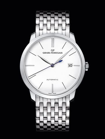 Girard-Perregaux 1966 38 White Gold Silver Alligator