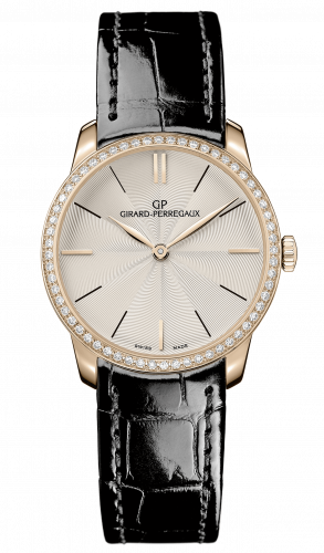 Girard-Perregaux 1966 30mm Pink Gold Diamond Champagne Alligator