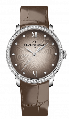Girard-Perregaux 1966 36mm Stainless Steel Diamond Taupe Alligator