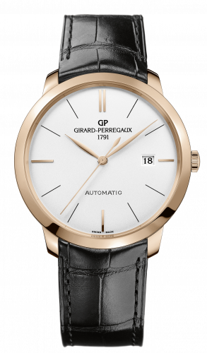 Girard-Perregaux 1966 40 Pink Gold Black Alligator Strap