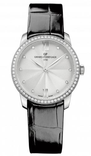 Girard-Perregaux 1966 30mm Stainless Steel Diamond Silver Alligator