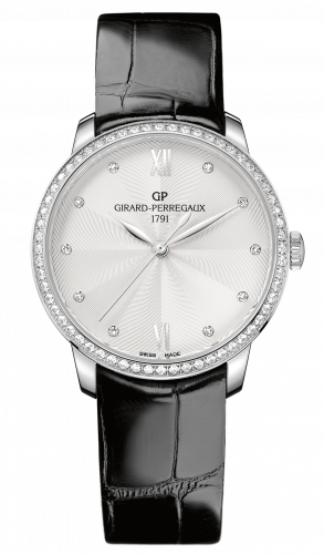 Girard-Perregaux 1966 36mm Stainless Steel Diamond Silver Alligator