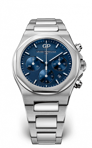 Girard-Perregaux Laureato 42 Chronograph Stainless Steel Blue Bracelet