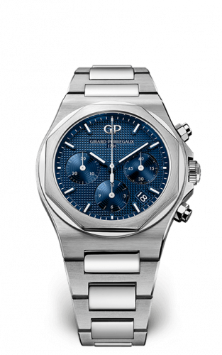 Girard-Perregaux Laureato 38 Chronograph Stainless Steel Blue Bracelet