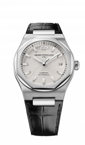 Girard-Perregaux Laureato 38 Automatic Stainless Steel Silver Alligator