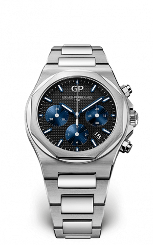 Girard-Perregaux Laureato 38 Chronograph Stainless Steel Black Bracelet