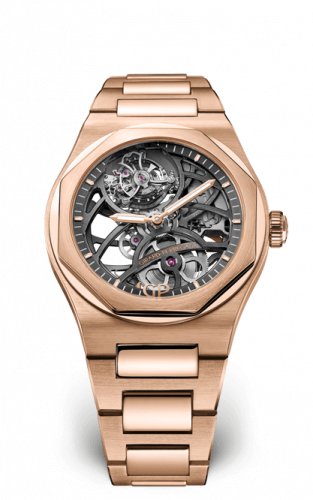 Girard-Perregaux Laureato 42 Flying Tourbillon Skeleton Pink Gold Bracelet