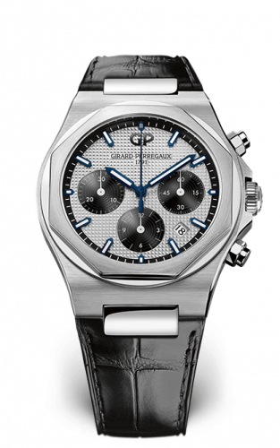 Girard-Perregaux Laureato 42 Chronograph Stainless Steel Silver Panda Alligator
