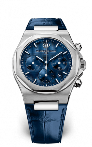 Girard-Perregaux Laureato 42 Chronograph Stainless Steel Blue Alligator