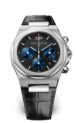 Girard-Perregaux Laureato 42 Chronograph Stainless Steel Black Alligator