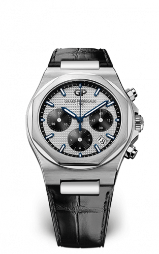 Girard-Perregaux Laureato 38 Chronograph Stainless Steel Silver Panda Alligator