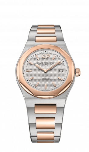 Girard-Perregaux Laureato 34 Quartz Stainless Steel Pink Gold Silver