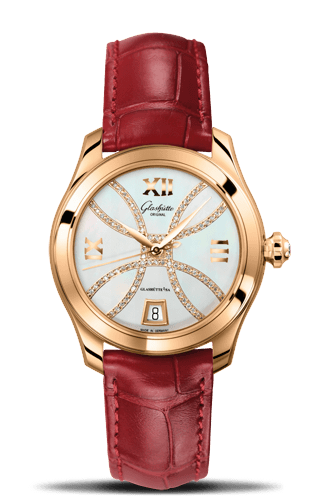 Glashütte Original Lady Serenade Rose Gold MOP - Index Line Alligator