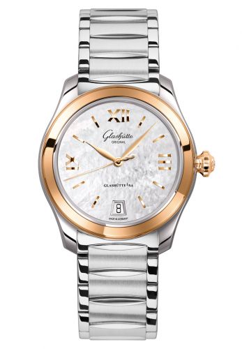 Glashütte Original Lady Serenade Stainless Steel Rose Gold MOP Bracelet