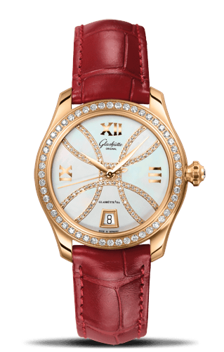 Glashütte Original Lady Serenade Rose Gold Diamond MOP - Index Line Alligator