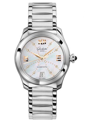 Glashütte Original Lady Serenade Stainless Steel MOP - Index Line Bracelet