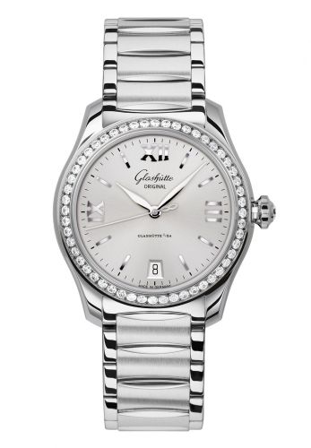 Glashütte Original Lady Serenade Stainless Steel Diamond Silver Bracelet