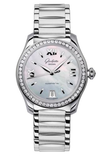 Glashütte Original Lady Serenade Stainless Steel Diamond MOP Bracelet