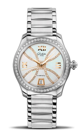 Glashütte Original Lady Serenade Stainless Steel Diamond MOP - Index Line Bracelet