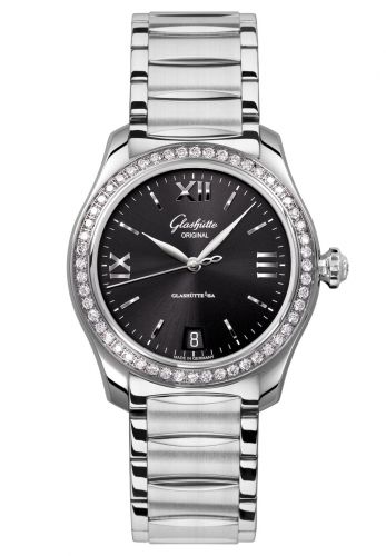 Glashütte Original Lady Serenade Stainless Steel Diamond Black Bracelet
