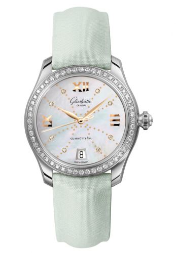 Glashütte Original Lady Serenade Stainless Steel MOP - Index Line Satin Pin