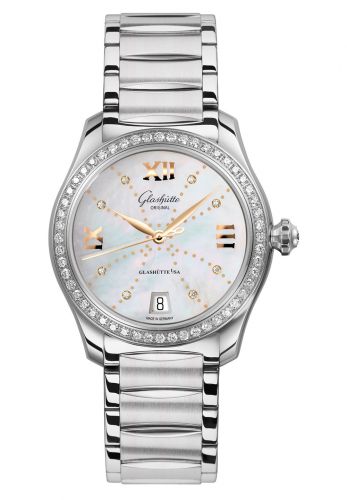Glashütte Original Lady Serenade Stainless Steel MOP - Index Line Bracelet