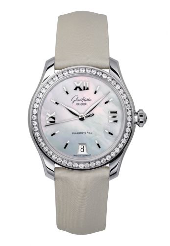 Glashütte Original Lady Serenade Stainless Steel Diamond MOP Satin Folding