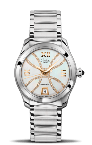 Glashütte Original Lady Serenade Stainless Steel MOP - Index Line Bracelet