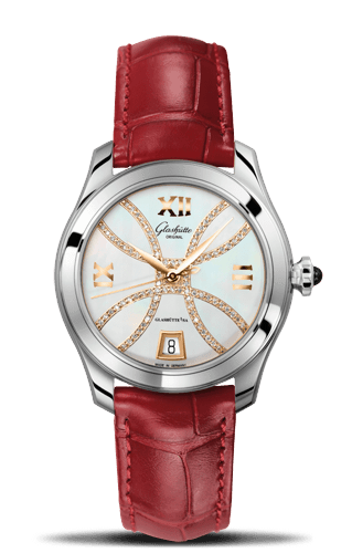 Glashütte Original Lady Serenade Stainless Steel MOP - Index Line Alligator