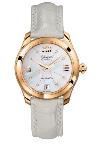 Glashütte Original Lady Serenade Rose Gold MOP - Index Line Alligator Folding