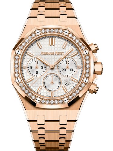 Audemars Piguet Royal Oak Chronograph 38 Pink Gold - Diamond Silver