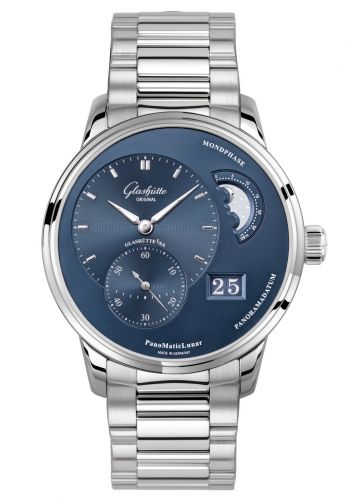 Glashütte Original PanoMatic Lunar Stainless Steel Blue Bracelet