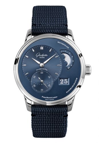 Glashütte Original PanoMatic Lunar Stainless Steel Blue Synthetic