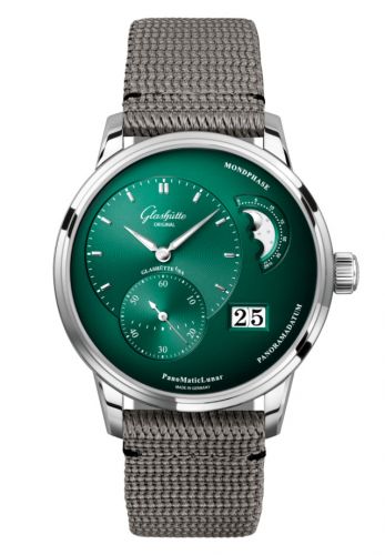 Glashütte Original PanoMatic Lunar Stainless Steel Green Synthetic