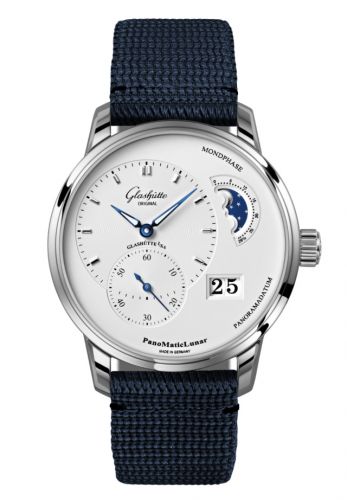 Glashütte Original PanoMatic Lunar Stainless Steel Silver Synthetic