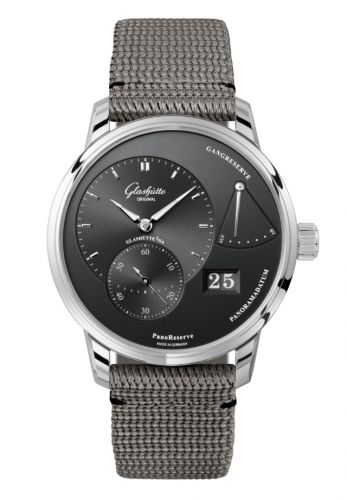 Glashütte Original PanoReserve Stainless Steel Grey Synthetic