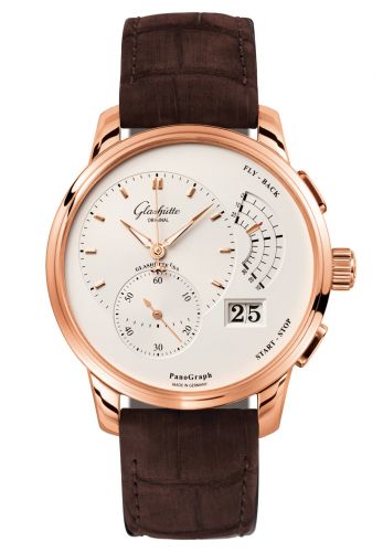Glashütte Original PanoGraph Red Gold Silver Alligator Folding