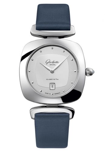 Glashütte Original Pavonina Date Stainless Steel Silver Calf Folding