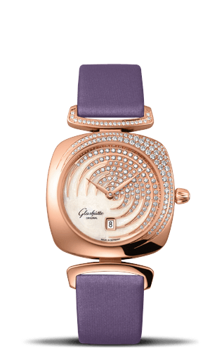 Glashütte Original Pavonina Date Red Gold Cold Enamel Satin