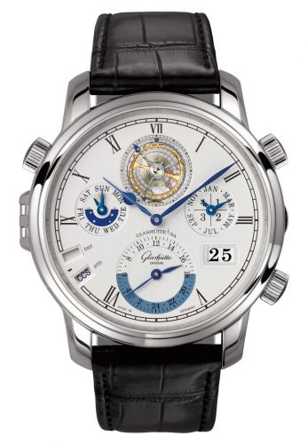 Glashütte Original Grande Cosmopolite Tourbillon Platinum Silver