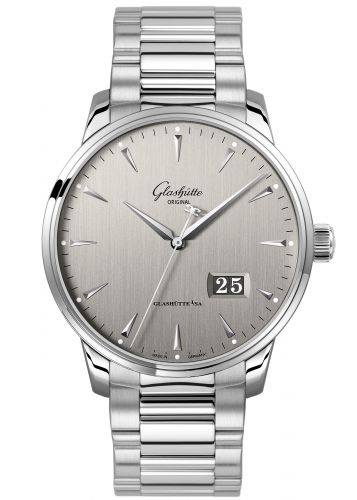 Glashütte Original Senator Excellence Panorama Date Stainless Steel Grey Bracelet