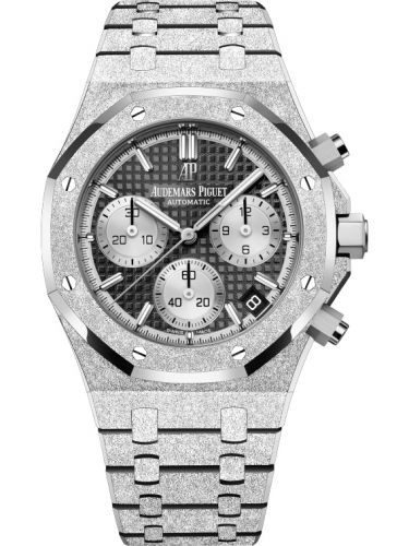 Audemars Piguet Royal Oak Chronograph 41 Frosted White Gold Black