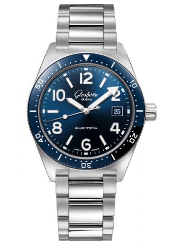 Glashütte Original SeaQ Date Stainless Steel Blue Bracelet