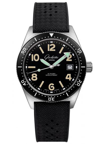 Glashütte Original SeaQ 1969 Date Stainless Steel Black Rubber Pin