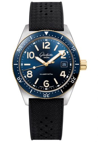 Glashütte Original SeaQ Date Stainless Steel Blue Rubber Folding
