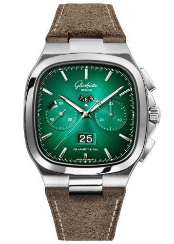 Glashütte Original Seventies Chronograph Panorama Date Green Nubuck Folding