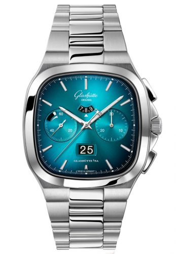 Glashütte Original Seventies Chronograph Panorama Date Turquoise Bracelet